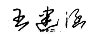 朱錫榮王建涵草書個性簽名怎么寫