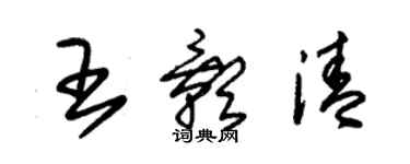 朱錫榮王影清草書個性簽名怎么寫