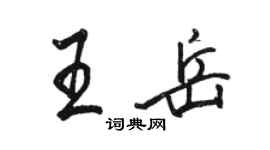 駱恆光王岳行書個性簽名怎么寫