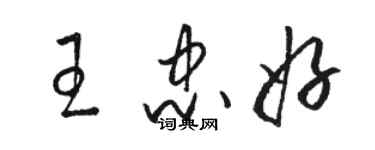 駱恆光王忠好草書個性簽名怎么寫