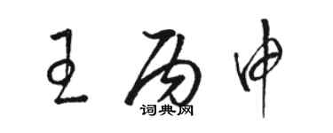 駱恆光王丙申草書個性簽名怎么寫