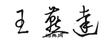 駱恆光王燕達草書個性簽名怎么寫