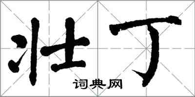 翁闓運壯丁楷書怎么寫