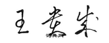 駱恆光王貴成草書個性簽名怎么寫