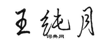 駱恆光王純月行書個性簽名怎么寫