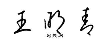 梁錦英王明青草書個性簽名怎么寫