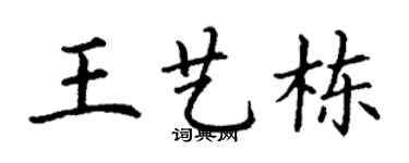 丁謙王藝棟楷書個性簽名怎么寫