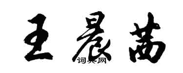 胡問遂王晨茜行書個性簽名怎么寫