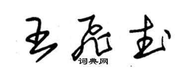 朱錫榮王飛武草書個性簽名怎么寫