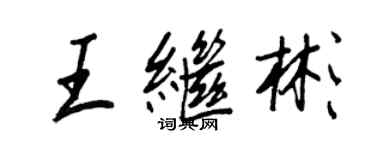 王正良王繼彬行書個性簽名怎么寫