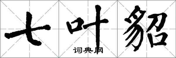 翁闓運七葉貂楷書怎么寫