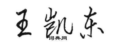 駱恆光王凱東行書個性簽名怎么寫