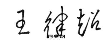 駱恆光王律超草書個性簽名怎么寫