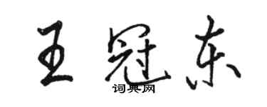駱恆光王冠東行書個性簽名怎么寫