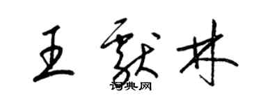 梁錦英王獻林草書個性簽名怎么寫