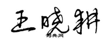 曾慶福王曉耕草書個性簽名怎么寫