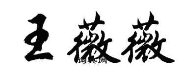 胡問遂王薇薇行書個性簽名怎么寫