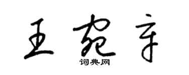 梁錦英王宛辛草書個性簽名怎么寫