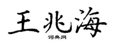 丁謙王兆海楷書個性簽名怎么寫