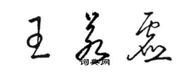 駱恆光王若虛草書個性簽名怎么寫