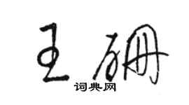 駱恆光王硼草書個性簽名怎么寫