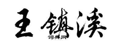 胡問遂王鎮溪行書個性簽名怎么寫