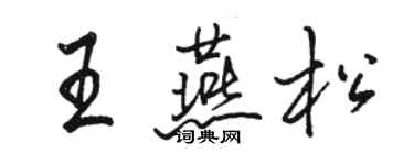 駱恆光王燕松行書個性簽名怎么寫