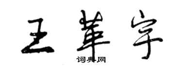 曾慶福王革宇行書個性簽名怎么寫