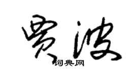 朱錫榮賈波草書個性簽名怎么寫