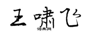 曾慶福王嘯飛行書個性簽名怎么寫