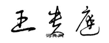 曾慶福王貴庭草書個性簽名怎么寫