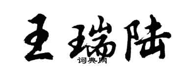 胡問遂王瑞陸行書個性簽名怎么寫