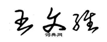 朱錫榮王文維草書個性簽名怎么寫