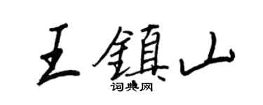 王正良王鎮山行書個性簽名怎么寫