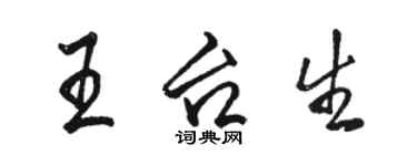 駱恆光王台生行書個性簽名怎么寫