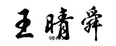 胡問遂王晴舜行書個性簽名怎么寫