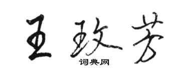 駱恆光王玫芳行書個性簽名怎么寫