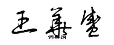 曾慶福王華盛草書個性簽名怎么寫