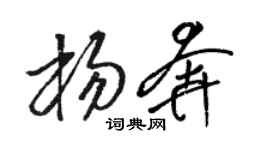 駱恆光楊奔草書個性簽名怎么寫