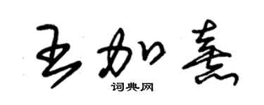 朱錫榮王加熹草書個性簽名怎么寫