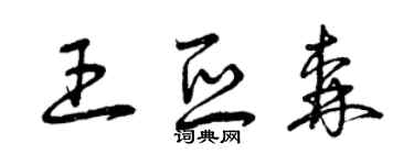 曾慶福王亞森草書個性簽名怎么寫