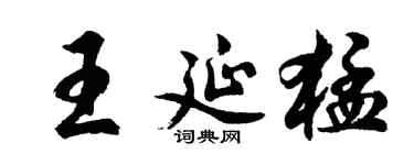 胡問遂王延猛行書個性簽名怎么寫