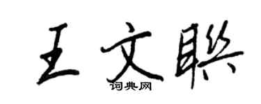 王正良王文聯行書個性簽名怎么寫