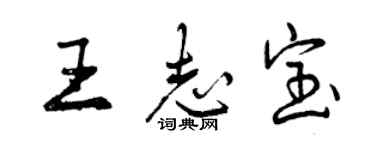 曾慶福王志寶行書個性簽名怎么寫