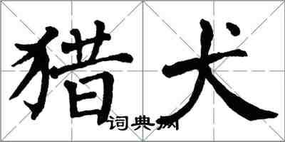 翁闓運獵犬楷書怎么寫