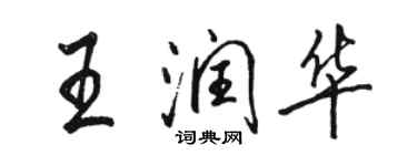 駱恆光王潤華行書個性簽名怎么寫