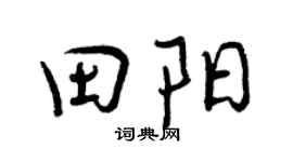 曾慶福田陽行書個性簽名怎么寫