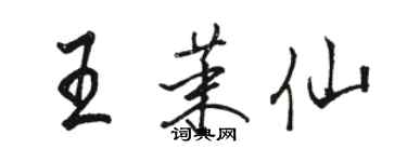 駱恆光王茉仙行書個性簽名怎么寫