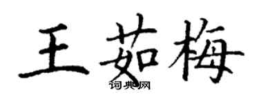 丁謙王茹梅楷書個性簽名怎么寫