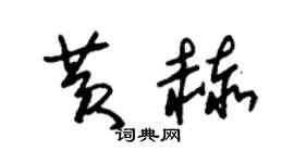 朱錫榮黃赫草書個性簽名怎么寫
